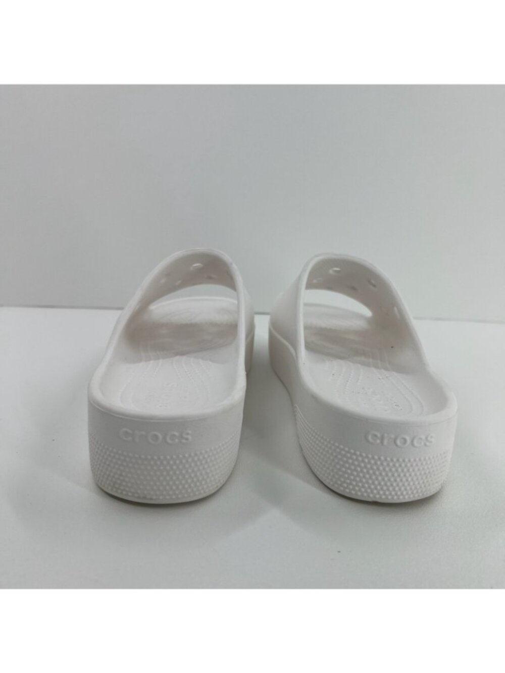Crocs Classic Platform Slide Sandals Women US 9 Lightweight Chunky Slip On White - Picture 4 of 13